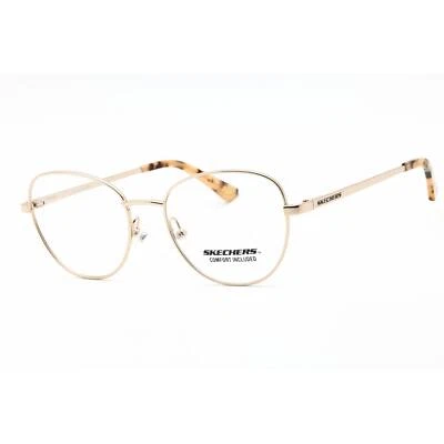 Skechers Women's Eyeglasses Pale Gold Metal Cat Eye Full Rim Frame SE2213 032 - Image 1 of 2