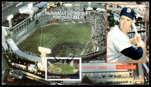 2001 Fenway Park FDC Baseball's Legendary Playing Field Ted Wiliams BGC Cachet - Picture 1 of 2