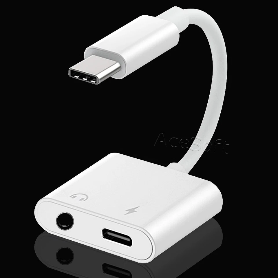 USB Type C to 3.5mm Audio Jack Charging Cable Adapter f T-Mobile OnePlus 8T+ 5G - Image 1 of 1