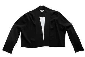 Calvin Klein Cropped Open Front Cardigan Bolero Black Womens Size XL NWT - Picture 1 of 5