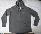 (P3-3) J. America Mens 2Xl Gray Pullover Hoodie 1/4 Snap Button