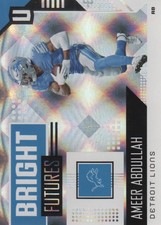 2018 Panini Unparalleled Bright Futures #BF-AA Ameer Abdullah 