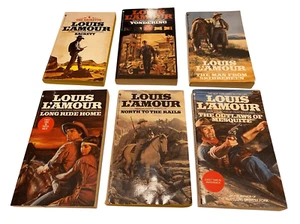 Lot Of 6 Louis L Amour Western Paperback Books Sackett Yondering Vintage - Picture 1 of 13