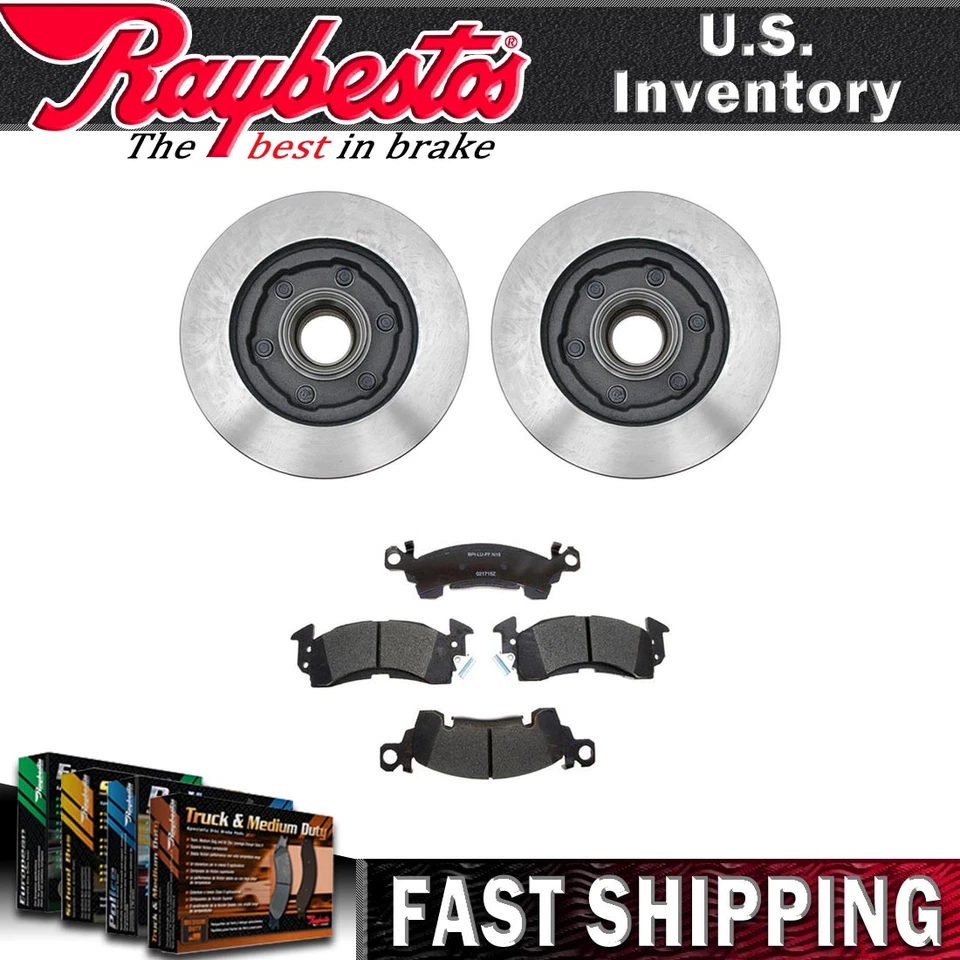 Conjunto de rotor y buje de freno delantero y pastillas de freno para GMC K15 Suburban 1977-1978 Foto 1 de 4