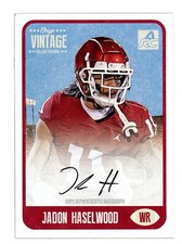 Jadon Haselwood 2021 Onyx Vintage College Football Auto Autograph Black Ink #2/5