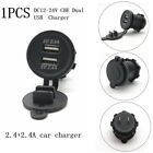 Compact 12v Dual Double USB Socket Module Charger with Waterproof Cover