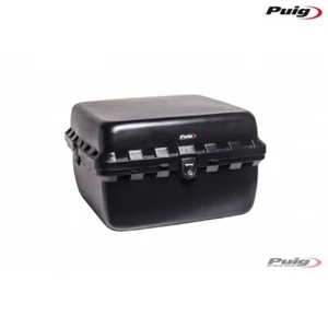 PUIG 0713N BAULETTO BIG BOX LOCK 90L NERO CON PIASTRA UNIVERSALE MOTO SCOOTER - Picture 1 of 1