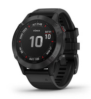 2019 Garmin Fenix 6s Pro, Black with Black band 010-02158-02