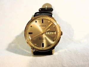 Benrus SEA LORD Admiral Automático 20 Micras Placa Dorada Concha Día y Fecha EXCELENTE - Imagen 1 de 7