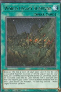 YUGIOH CARD 1 X WORLD LEGACY SURVIVOR MP19-EN119 1ST EDITION - Picture 1 of 1