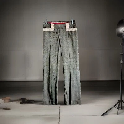 Rebecca Taylor Pants High Waist Glen Plaid Preppy Career Gray Pink Size 6 - Image 1 of 4