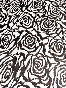 Schwarz & weiß Stickerei Zwei-Wege Stretch Blumen Stoff Kleidung Leggings-BTY - Bild 1 von 3