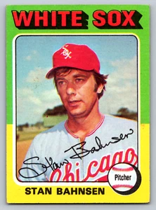 1975 Topps #161 Stan Bahnsen Chicago White Sox Baseball Card - Picture 1 of 2