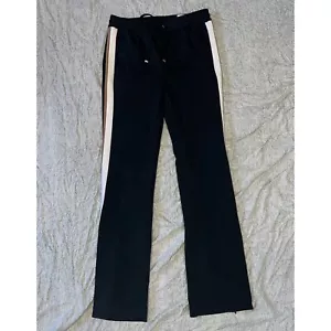 Pantalones negros acampanados ajustados del mercado negro de la Casa Blanca nuevos con etiquetas con rayas crudas, talla 00, $89 - Imagen 1 de 3
