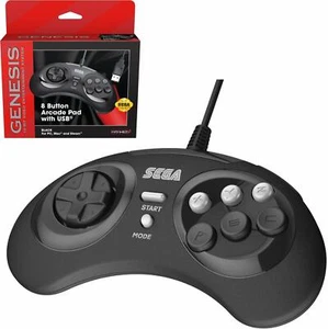 Retro-Bit Official Sega Genesis 8-Button Arcade Pad USB Controller for PC/Mac - Picture 1 of 8