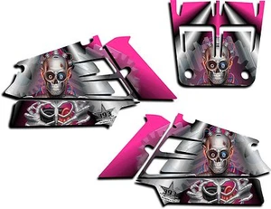 YAMAHA BANSHEE GRAPHICS WRAP DECAL STICKER KIT TURBO CHARGED SHROUDS PINK - Picture 1 of 1