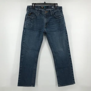 Ariat Rebar M7 Duraster Slim Straight Whiskering Blue Denim Jeans Herren 34x30 - Bild 1 von 10