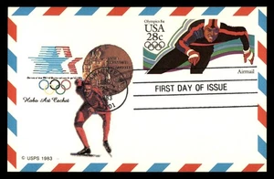 Mayfairstamps US FDC 1983 Olympics Speed Skater First Day Card aat_41065 - Picture 1 of 2