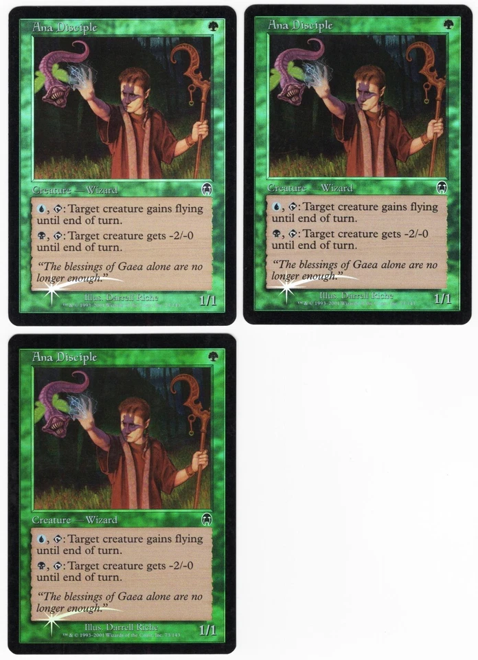 Ana Disciple x3 3x 2001 Apocalypse FOIL Green Common Creature MTG SP - NM AZ1 - Image 1 of 2