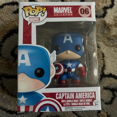 Nuevo Sellado 2013 Capitán América #06 Funko Pop! Universo Marvel en protector Foto 1 de 4