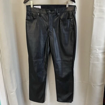 Pantalones cortos Gap para mujer imitación vegano cuero negro tiro alto 31 cintura 12 pequeños Foto 1 de 3