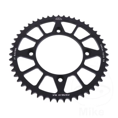 Piñón trasero JT aluminio 51/428 negro para Yamaha YZ 85 LW 2002-2023 Foto 1 de 4