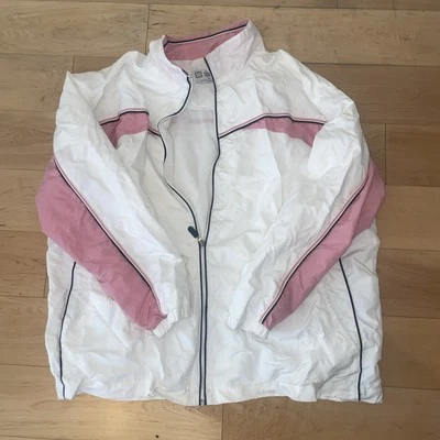 Cortavientos vintage años 80 blanco y rosa wilson mujer 2x L BANGLADESH Foto 1 de 4