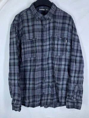 Vans Shirt Mens Large Gray Black Plaid Pocket Button Up Long Sleeve Camp Flannel - Image 1 of 4
