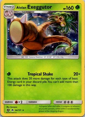 Alolan Exeggutor - 2a/131 Promo Alternate Art Promos 002a/131 NM - Image 1 of 2