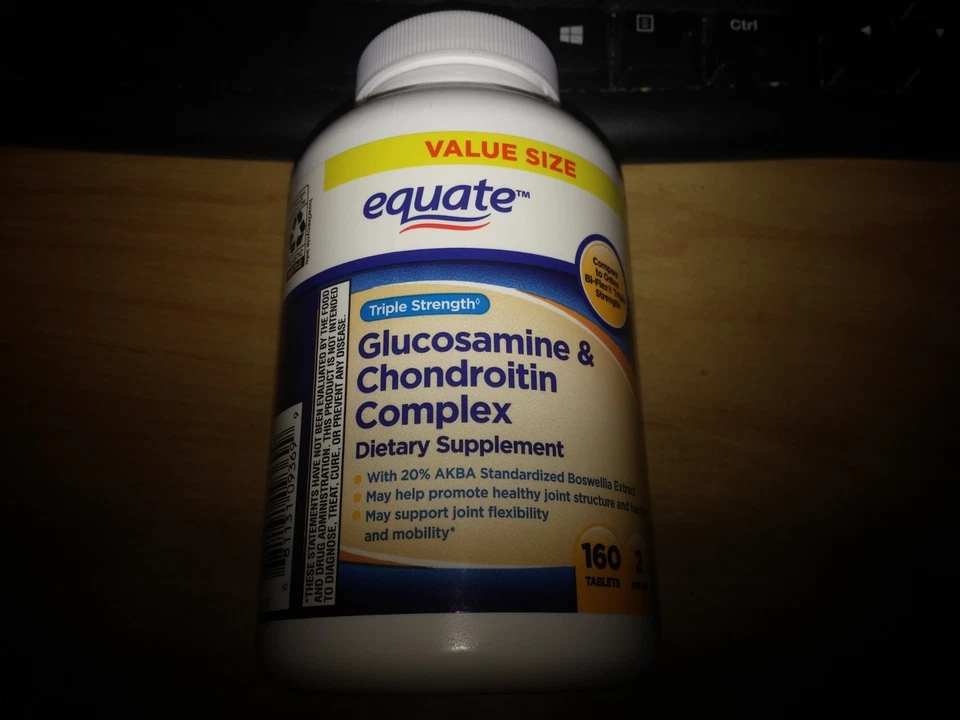 ENVIO RÁPIDO Equate Triple Strength Glucosamina Condroitina Complex 160 Ct Ex 8-26 - Imagem 1 de 1