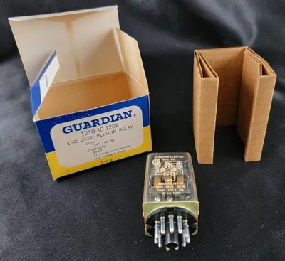 Vintage Guardian Electric 1210-3C-120A Enclosed Plug-In Relay #3138 NOS - Image 1 of 4