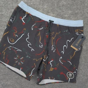 Roark Shorey Creature 16" elastische Taille Badehose schwarz Herren Größe Medium neu mit Etikett $ 66 M - Bild 1 von 13