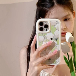 Phone Case Cover White Tulip For iPhone 15 14 13 12 11 Pro Max Anti Scratch Back - Picture 1 of 9