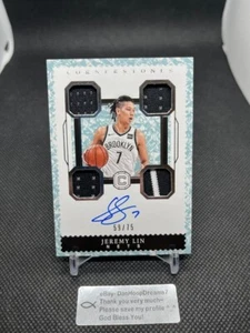 2017-18 Panini Cornerstones Blue Patch Auto JEREMY LIN #59/75 - Picture 1 of 2