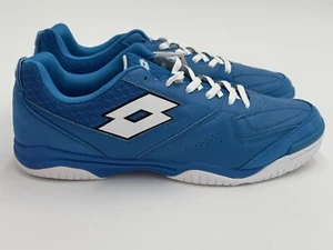 (Affordable!) Size 10 - Lotto Tacto 200 Indoor Soccer Turf Futsal Blue 214586 - Picture 1 of 9