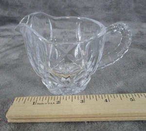 Gorham Crystal Creamer Lady Anne Pattern Clear Glass 3.5" Tall Vintage Handle - Picture 1 of 12
