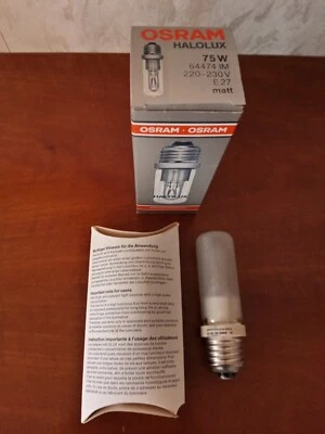 OSRAM HALOLUX | Halogen | 75W | matt | E27 | 644474 IM | OVP - Bild 1 von 3