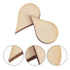 50pcs Unfinished Wooden Water Drop Ornaments for DIY