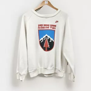 Nike Athletics West Vintage Crewneck Sweatshirt White M/L USA Raglan Early - Bild 1 von 15