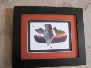 NIKOTAI MILLS - Following the Rou - INUIT Cape Dorset Framed matted print 8X10 - Picture 1 of 5