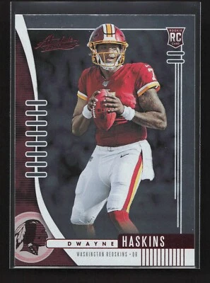 2019 Panini Absolute Red Foil Dwayne Haskins RC #116 Washington Redskins - Image 1 of 2