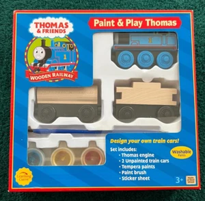 Ferrocarril de madera Thomas & Friends ~ Pintar y jugar Thomas ~ La pintura se ve seca - Imagen 1 de 3