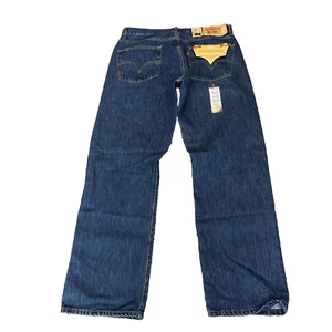 LEVI'S - Men's NEW 501 Jeans 436"W X 32"L Blue Dark Wash Original Fit 005010194 - Picture 1 of 13