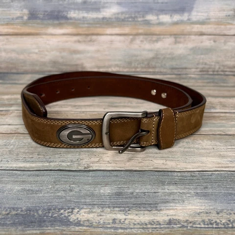 Zep-Pro Georgia Bulldogs Packers Belt Size 40 NFL Football Leather Brown Logo Cover