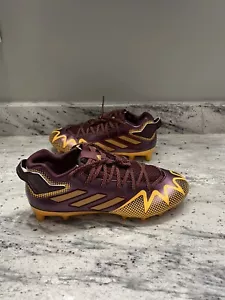 Adidas Freak 22 Burgundy/Yellow Arizona State Football Cleats Size 14 HP8771 New - Picture 1 of 5