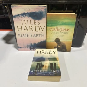 3 Lot Jules Hardy- Unforgiven, Altered Land, Blue Earth (Paperbacks) - Picture 1 of 11