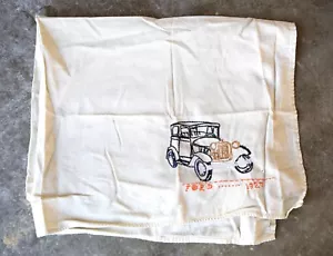 Vintage 1927 Ford Model T Dusting Cloth Embroidered Car Accessory RARE - Picture 1 of 10