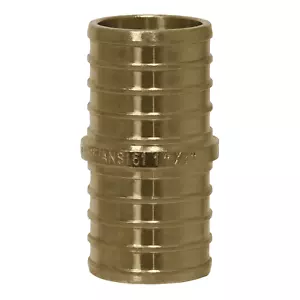 25 Pcs XFITTING Pex Coupling, 1" x 1", Pex B Crimp, Straight Coupling, Brass - Picture 1 of 8