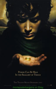 LORD OF THE RINGS MOVIE POSTER ORIGINAL DS 1ST ADV. LOOKING DOWN STYLE + BONUS ! - Picture 1 of 2