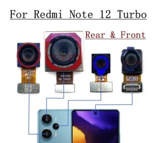 For Redmi Note 12 turbo Rear Back Camera Big Main Module Wide Angle Front  - Picture 1 of 1